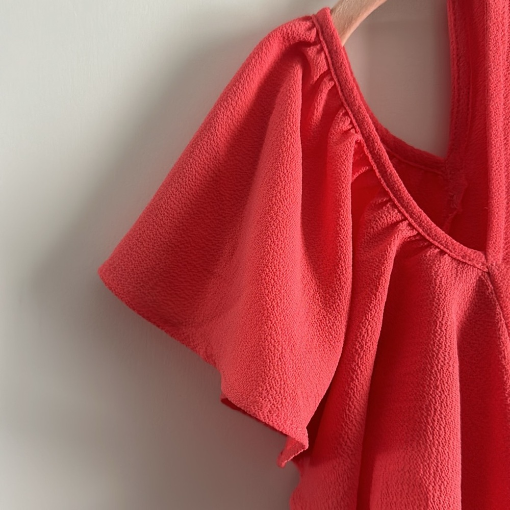 Bobeau Cold Shoulder Ruffle Sleeve Top - Picture 5 of 6